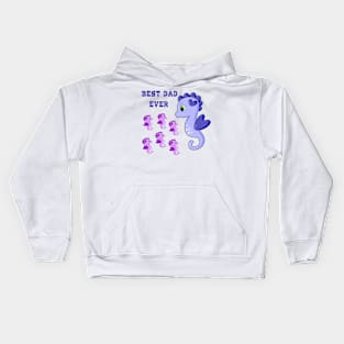 Best Dad Ever Seahorses Kids Hoodie